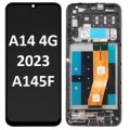 Samsung Galaxy SM-A145F (A14 4G 2023) LCD and touch screen With Frame (Original Service Pack) [Black] GH82-31184A/31185A S-930